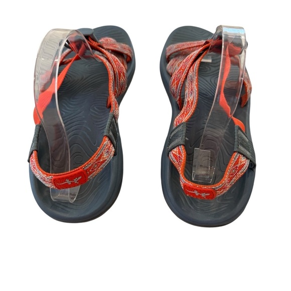Chaco Z2 Women's Sandals Diamond Orange Silver Gray Size 11 - Picture 3 of 7